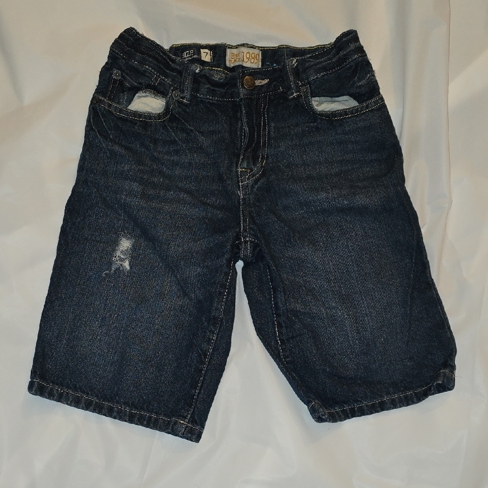 Est. 1989 Place Boys Distressed Blue Jean Shorts Size 7